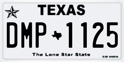 TX license plate DMP1125