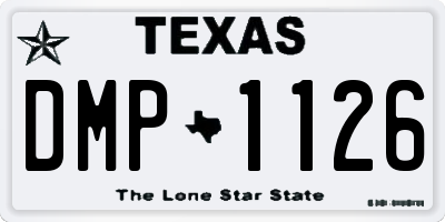 TX license plate DMP1126