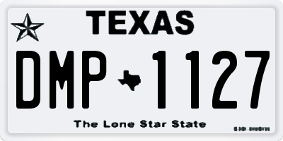 TX license plate DMP1127