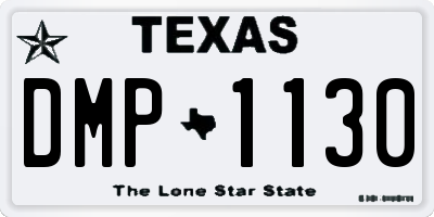 TX license plate DMP1130
