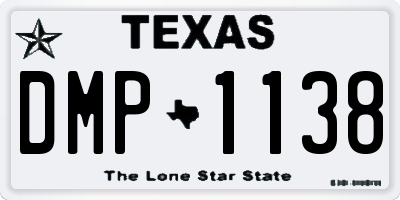 TX license plate DMP1138