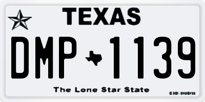 TX license plate DMP1139