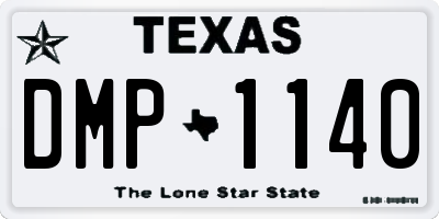 TX license plate DMP1140