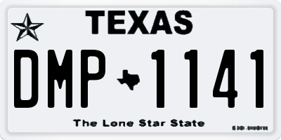 TX license plate DMP1141