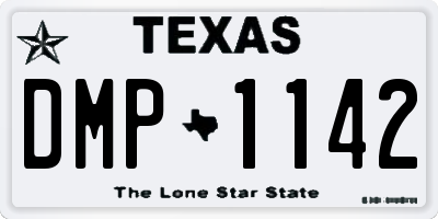 TX license plate DMP1142