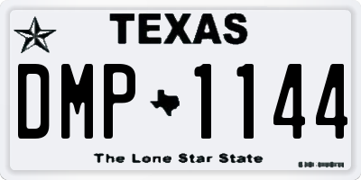 TX license plate DMP1144