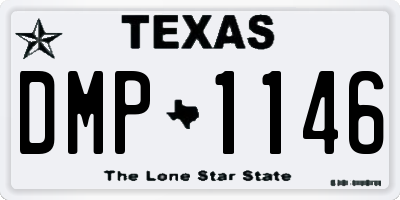 TX license plate DMP1146
