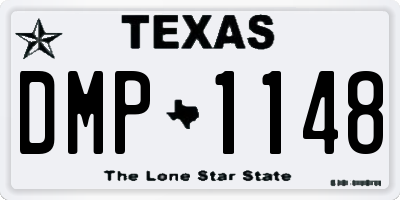 TX license plate DMP1148