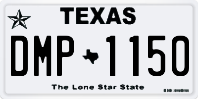 TX license plate DMP1150