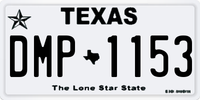 TX license plate DMP1153
