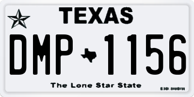 TX license plate DMP1156