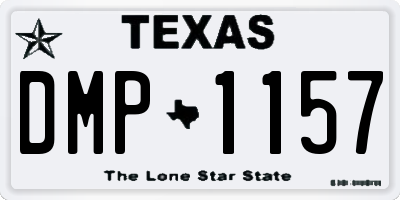TX license plate DMP1157