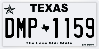 TX license plate DMP1159