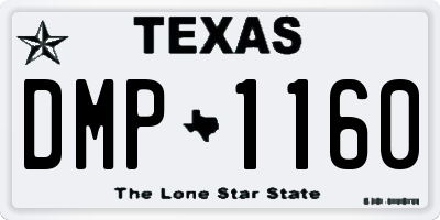 TX license plate DMP1160