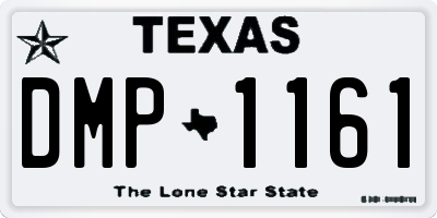 TX license plate DMP1161
