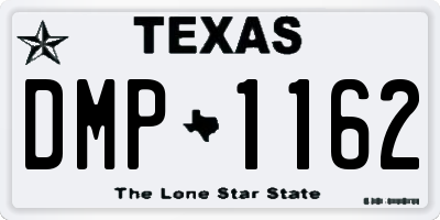 TX license plate DMP1162