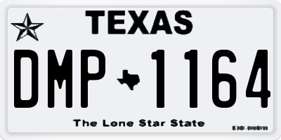 TX license plate DMP1164