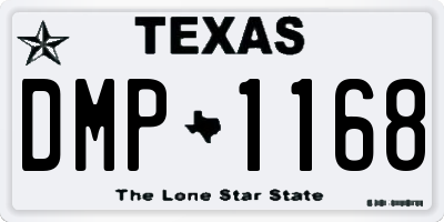 TX license plate DMP1168