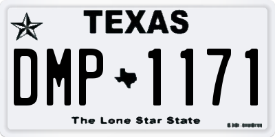 TX license plate DMP1171