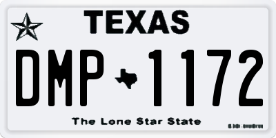 TX license plate DMP1172