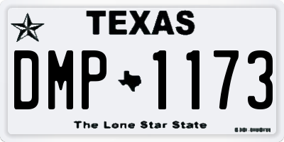 TX license plate DMP1173