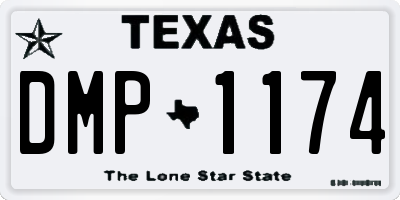 TX license plate DMP1174