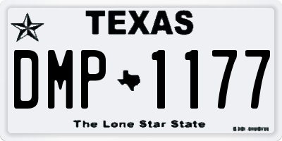 TX license plate DMP1177