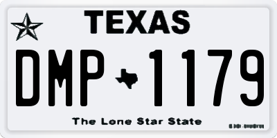 TX license plate DMP1179