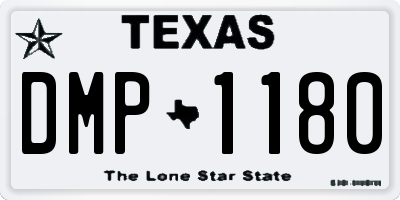 TX license plate DMP1180