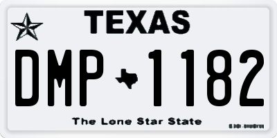 TX license plate DMP1182