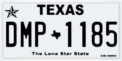 TX license plate DMP1185