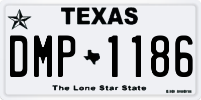 TX license plate DMP1186