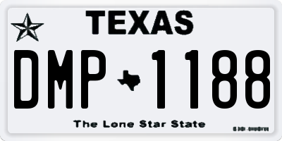 TX license plate DMP1188