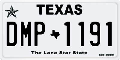 TX license plate DMP1191