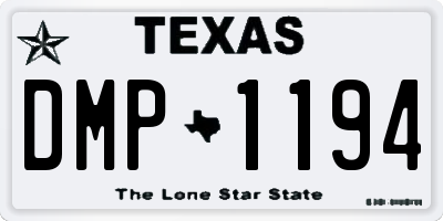 TX license plate DMP1194