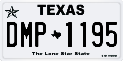 TX license plate DMP1195