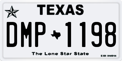 TX license plate DMP1198