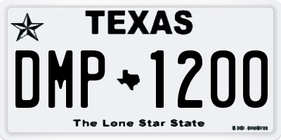 TX license plate DMP1200