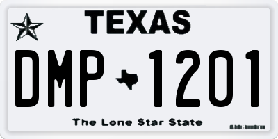 TX license plate DMP1201