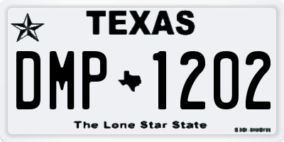 TX license plate DMP1202