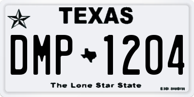 TX license plate DMP1204