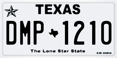 TX license plate DMP1210
