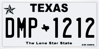 TX license plate DMP1212