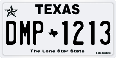 TX license plate DMP1213