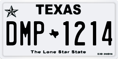 TX license plate DMP1214
