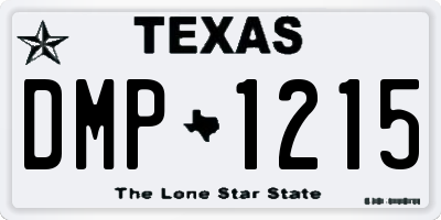TX license plate DMP1215