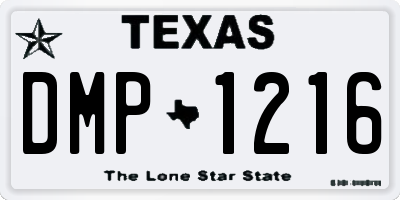 TX license plate DMP1216