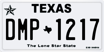 TX license plate DMP1217