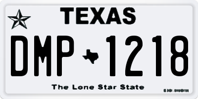 TX license plate DMP1218