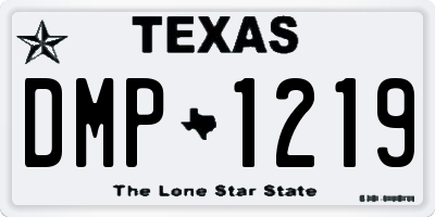 TX license plate DMP1219